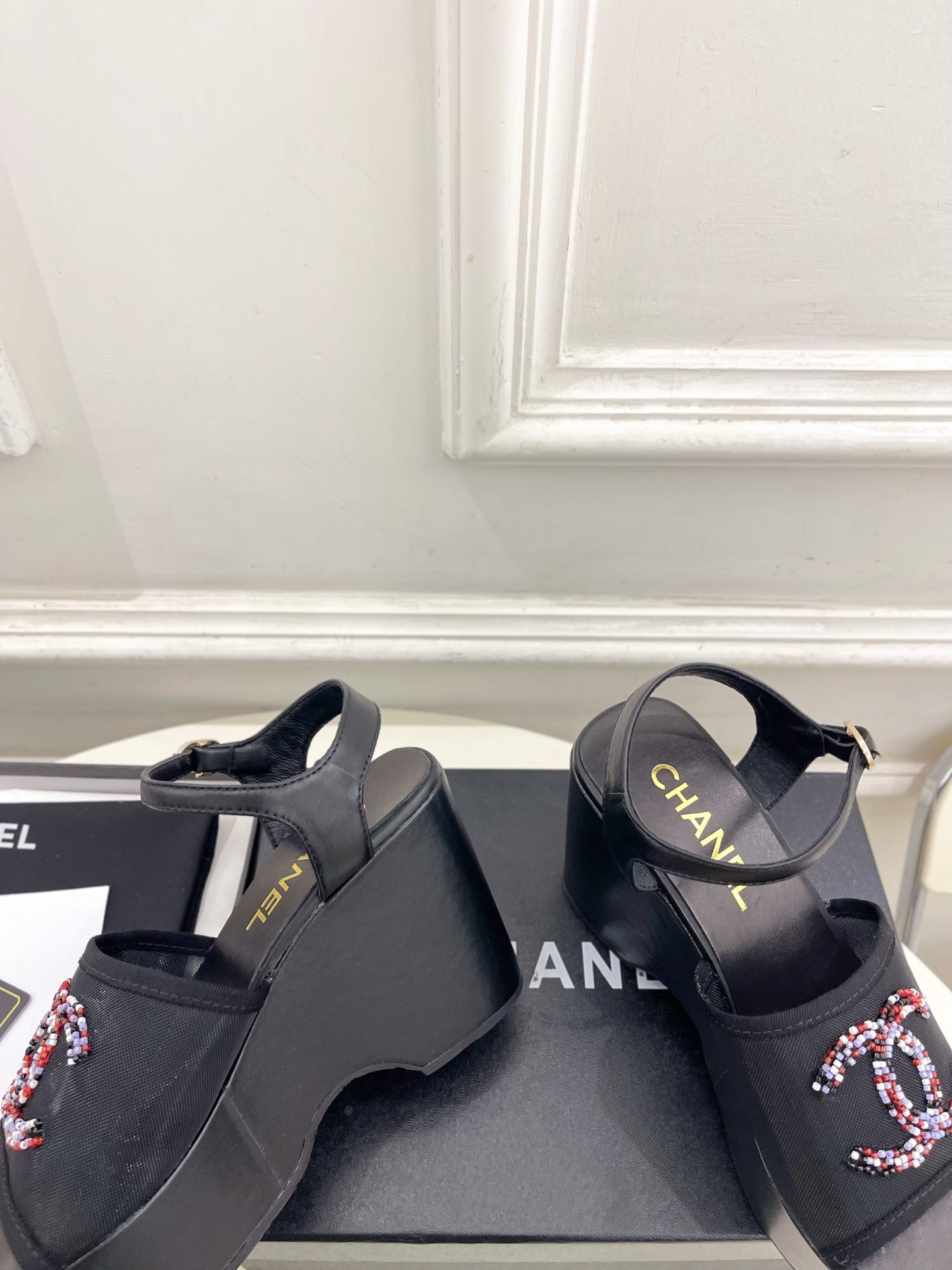 ua Ch**el sandals 9.5cm heel