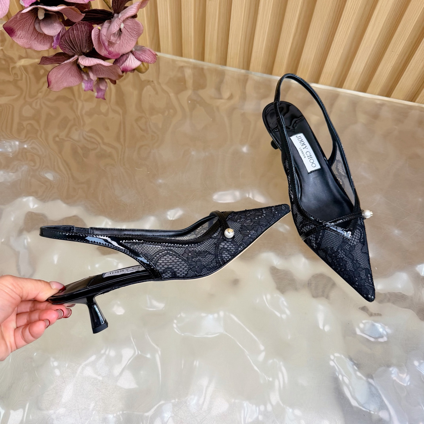 UA Jimmy Choo Amita 45 Slingbacks