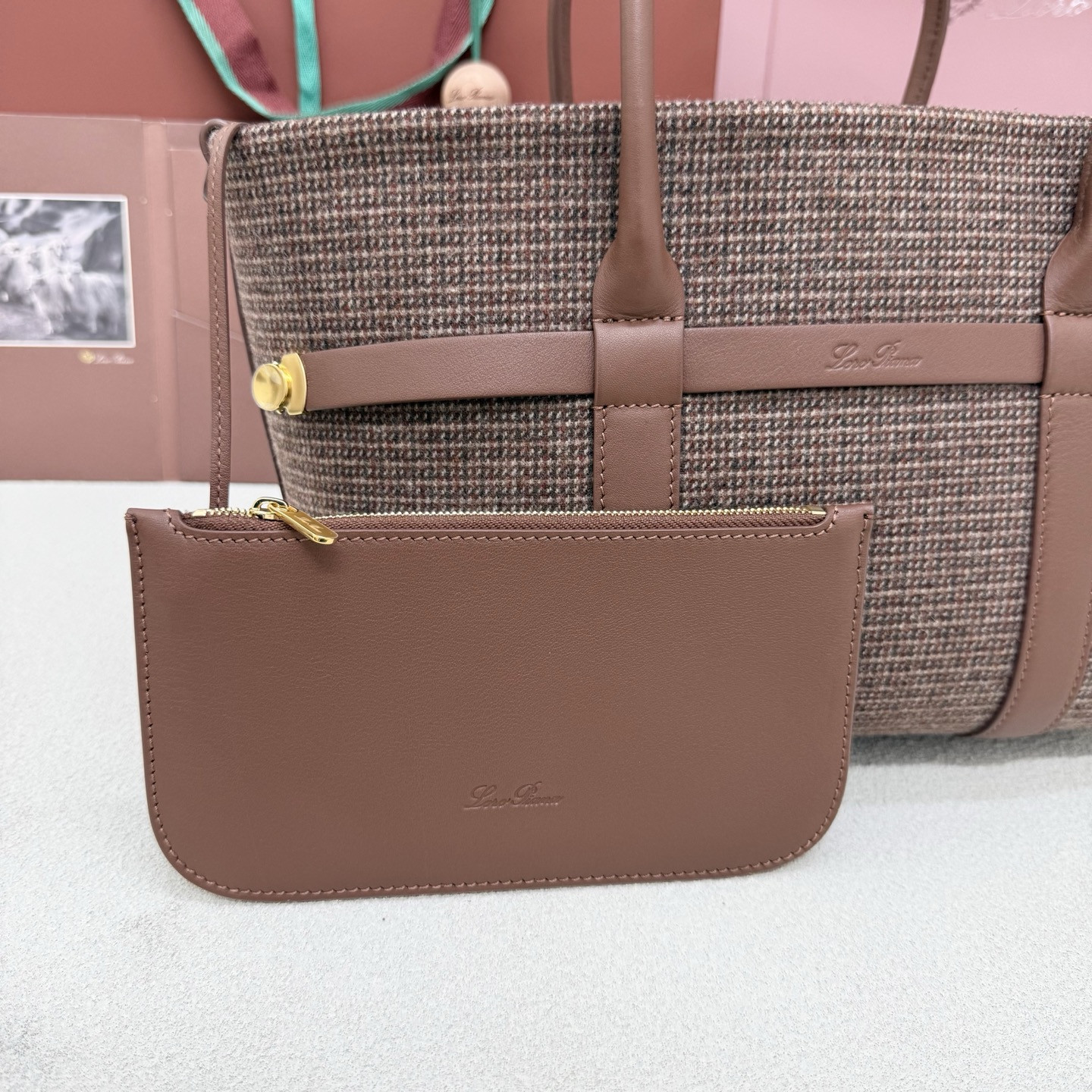 Loro Piana Small Ghiera Shopper 28x19x12cm