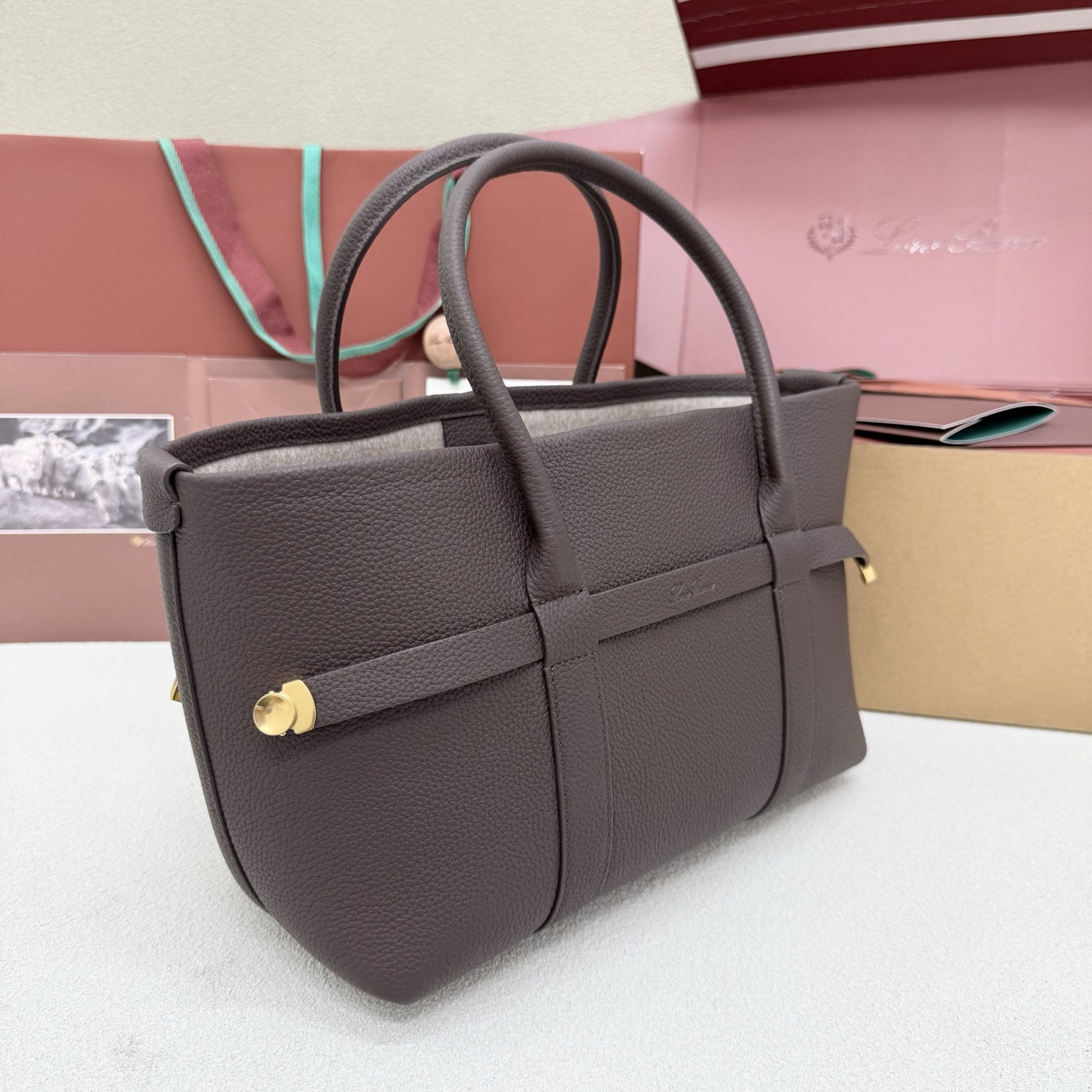 Loro Piana Small Ghiera Shopper 28x19x12cm
