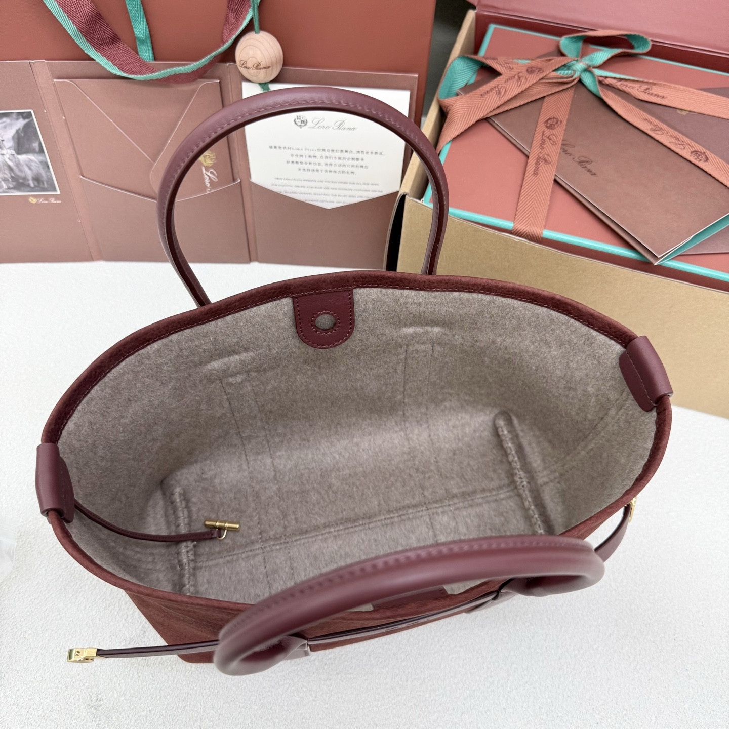 Loro Piana Small Ghiera Shopper 28x19x12cm