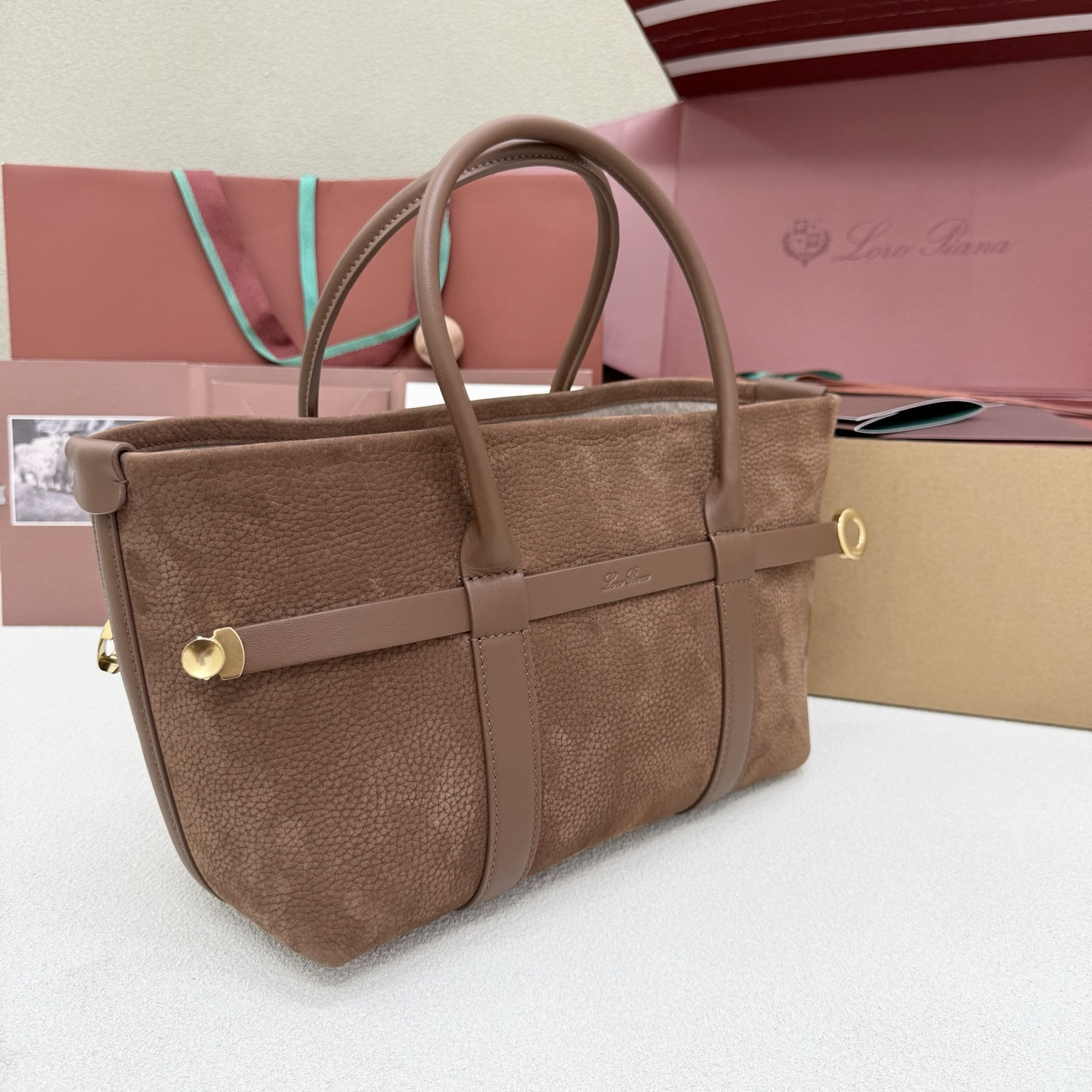 Loro Piana Small Ghiera Shopper 28x19x12cm