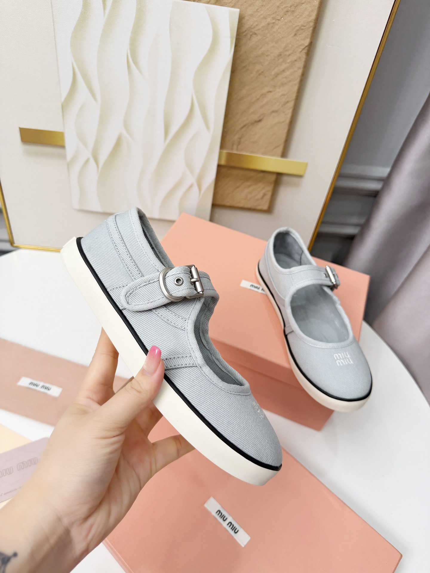 UA Miu Miu Drill ballerinas