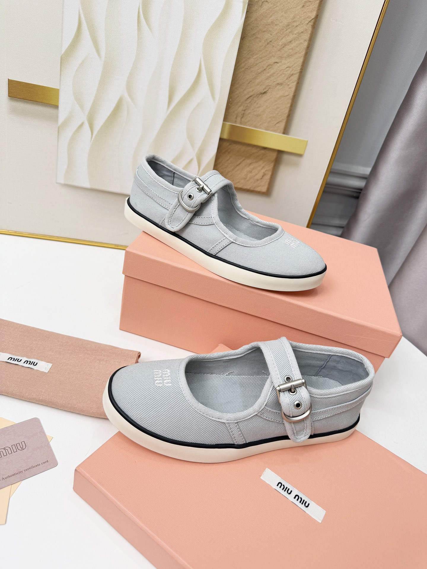 UA Miu Miu Drill ballerinas
