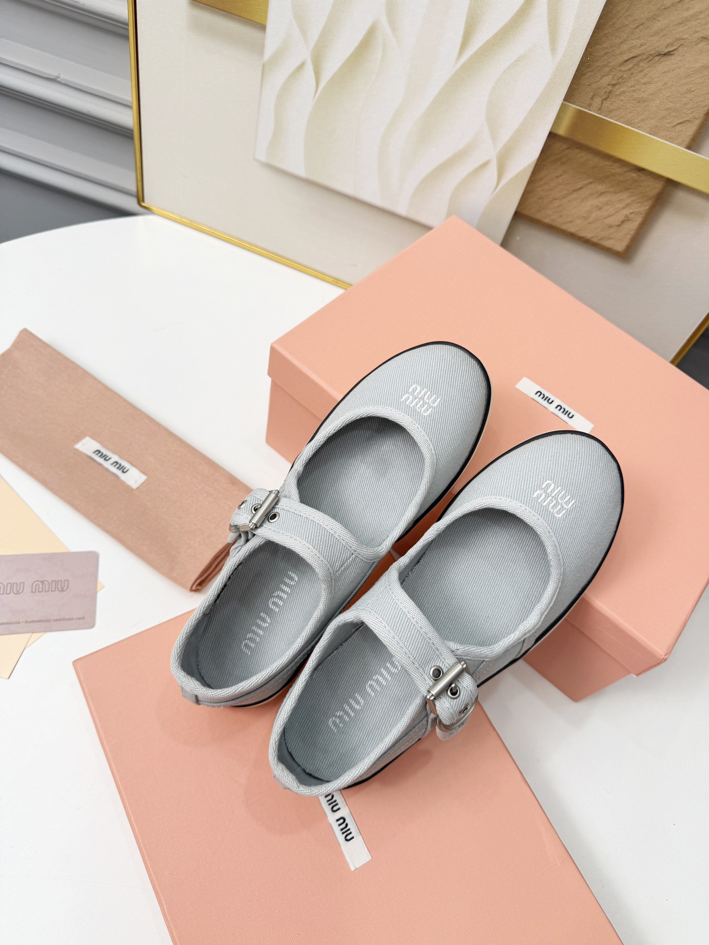 UA Miu Miu Drill ballerinas
