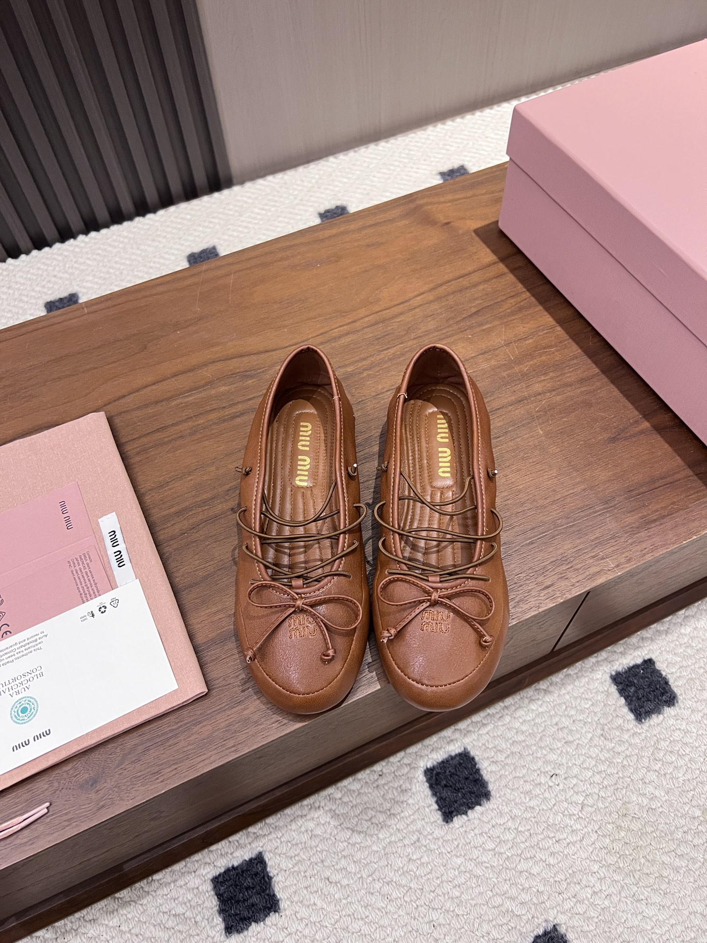 UA Miu Miu Nappa Leather Ballerinas