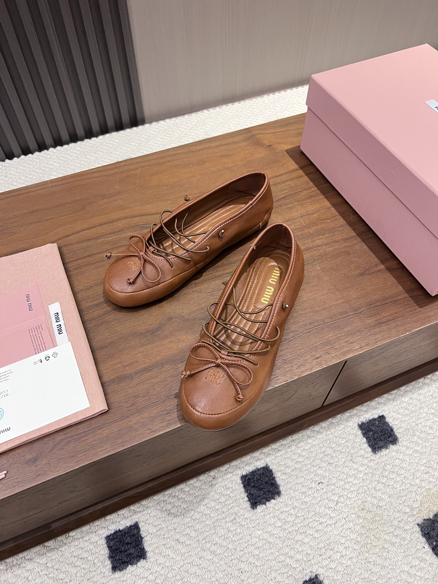 UA Miu Miu Nappa Leather Ballerinas