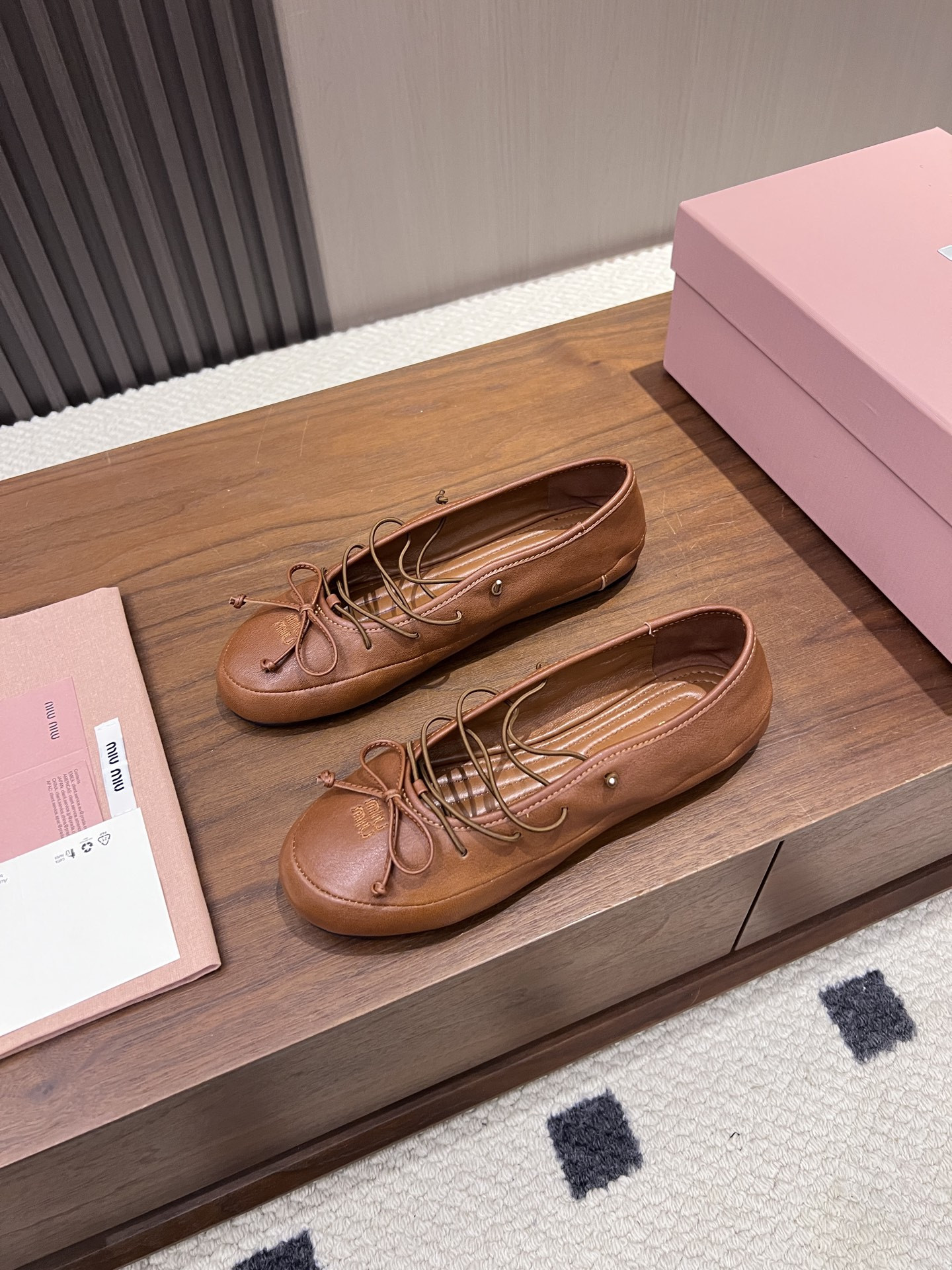 UA Miu Miu Nappa Leather Ballerinas