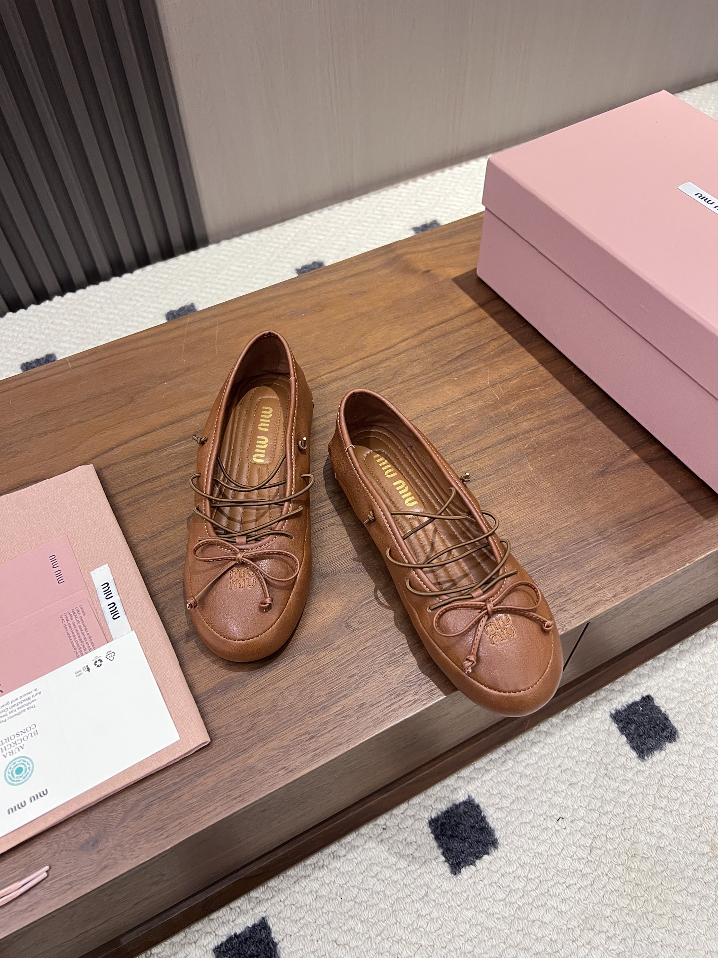 UA Miu Miu Nappa Leather Ballerinas