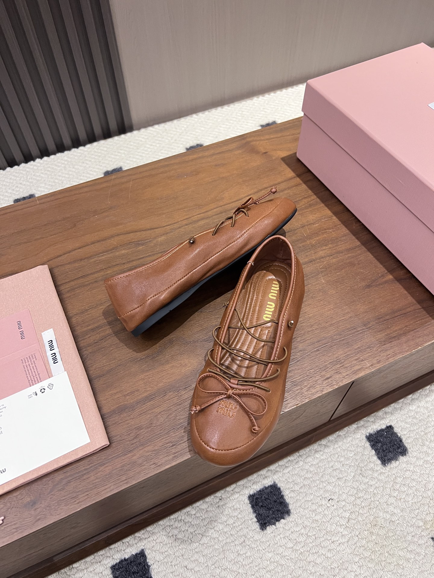 UA Miu Miu Nappa Leather Ballerinas