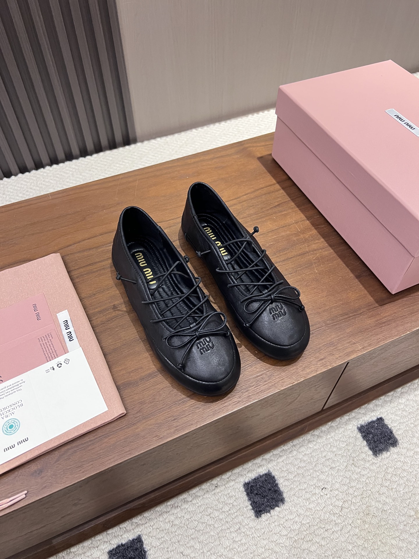UA Miu Miu Nappa Leather Ballerinas