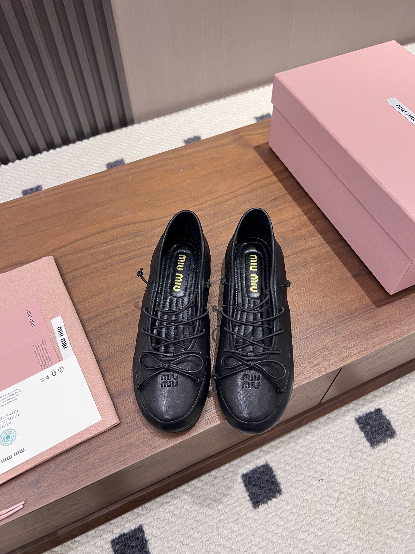 UA Miu Miu Nappa Leather Ballerinas