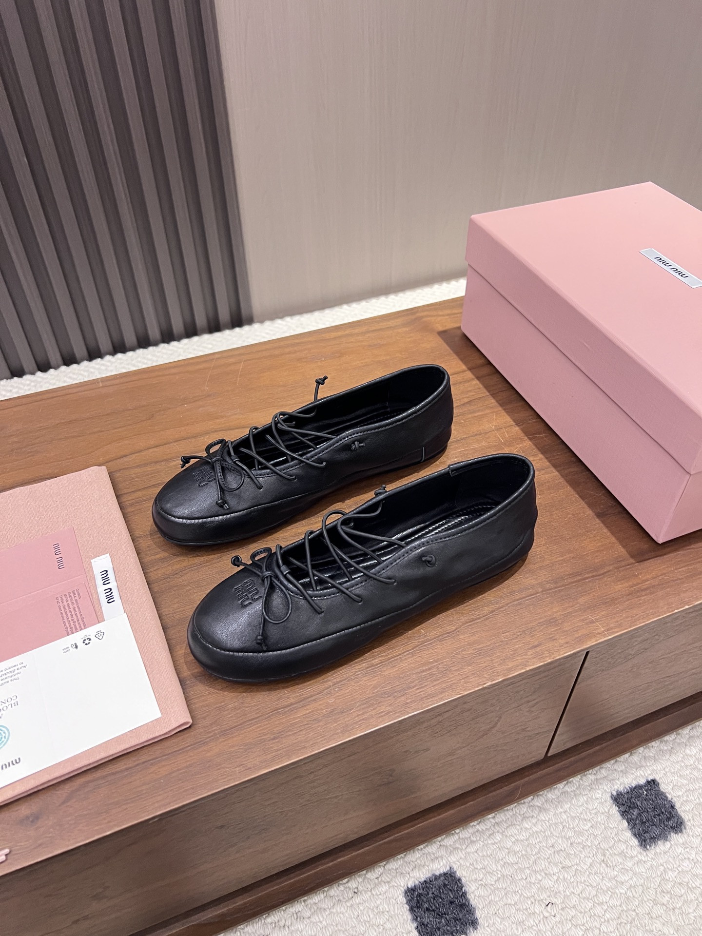 UA Miu Miu Nappa Leather Ballerinas