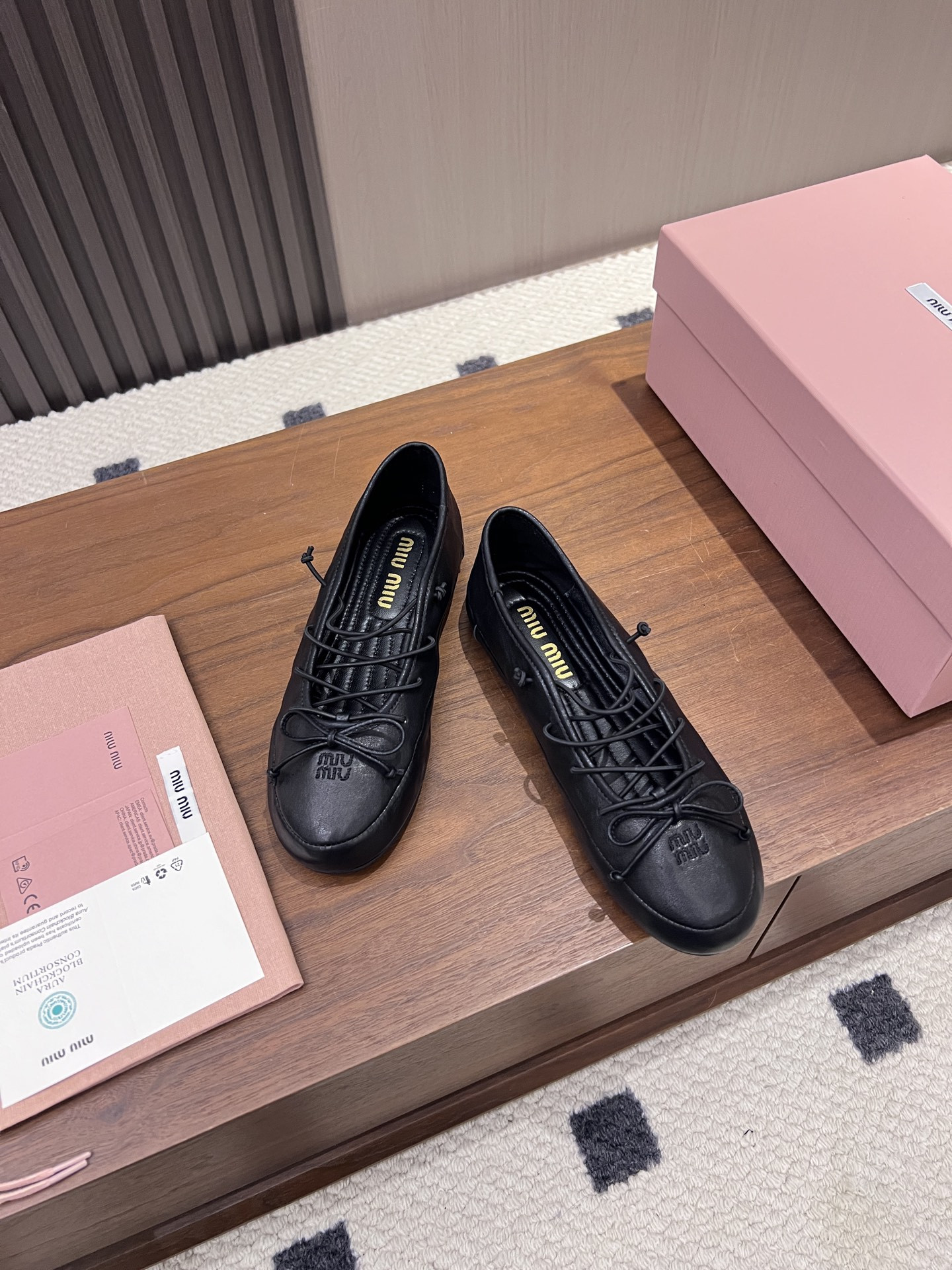 UA Miu Miu Nappa Leather Ballerinas