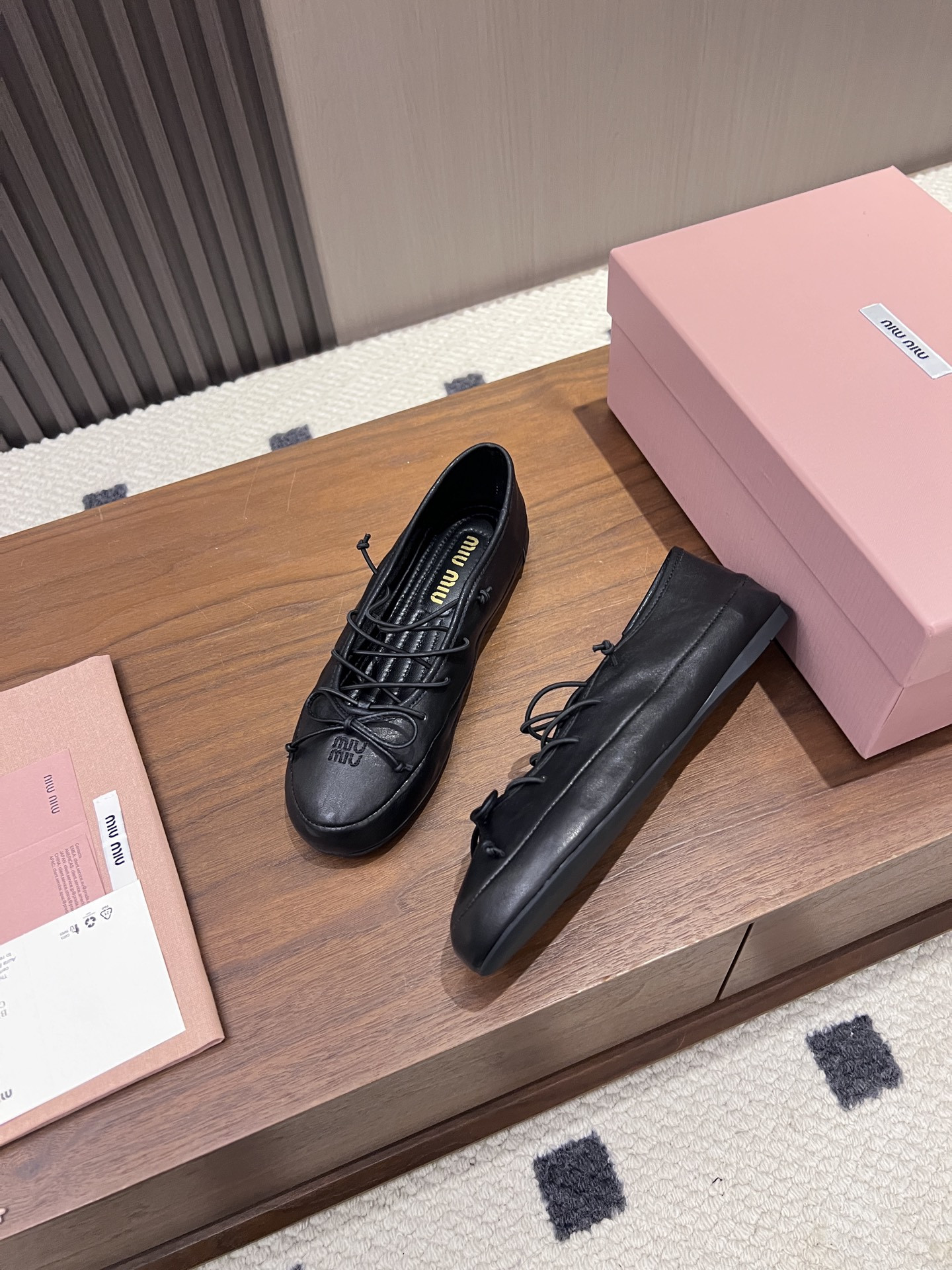 UA Miu Miu Nappa Leather Ballerinas