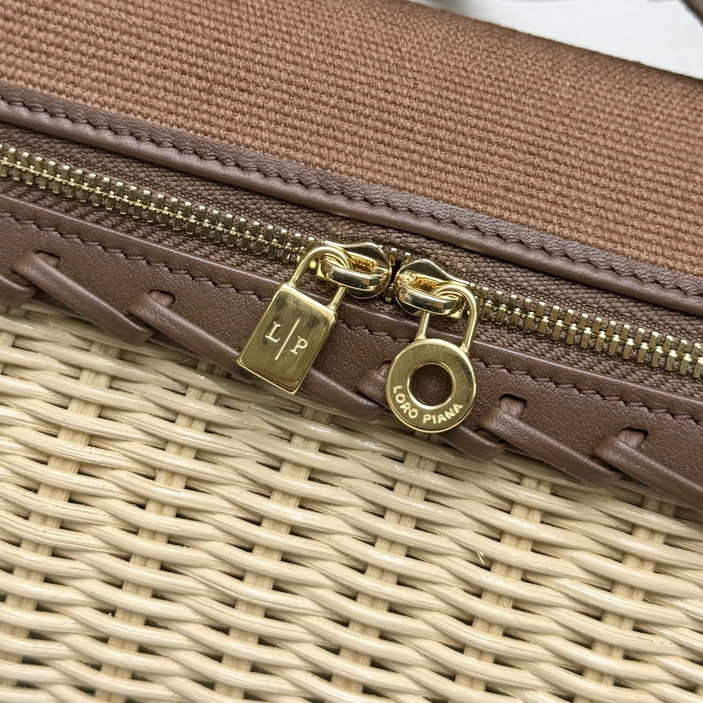 Loro Piana Extra Pocket L19 Wicker Bag 19 x 11.5 x 7cm
