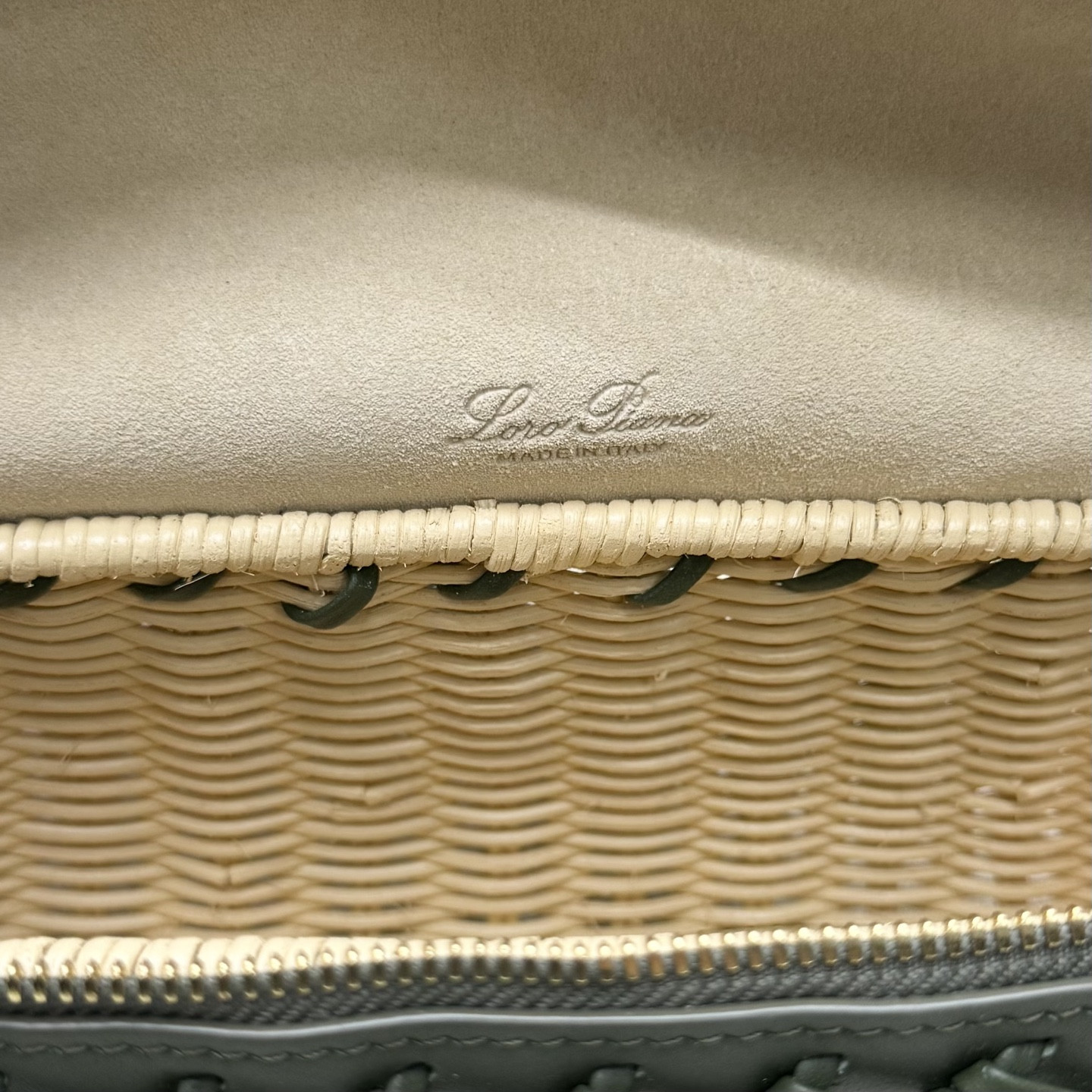 Loro Piana Extra Pocket L19 Wicker Bag 19 x 11.5 x 7cm