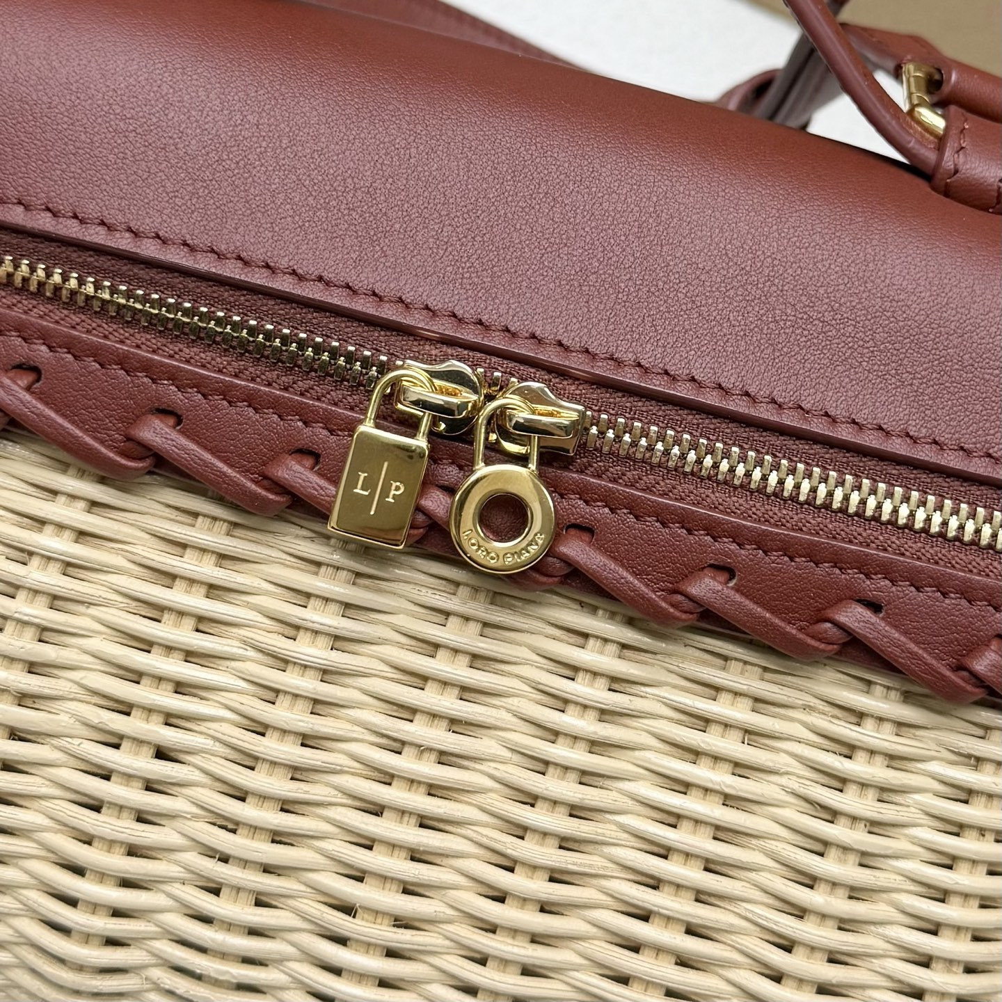 Loro Piana Extra Pocket L19 Wicker Bag 19 x 11.5 x 7cm